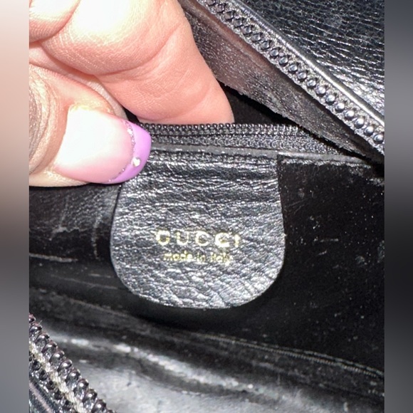 GUCCI 🤎 VINTAGE! Bamboo Leather Handbag - Picture 7 of 8
